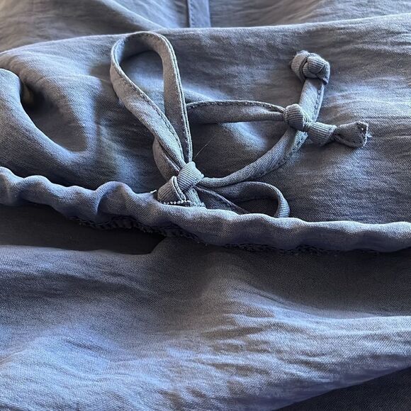 Fred David Dusty Blue V-Neck Top and Jogger / Lounge Set Drawstring Pockets - Picture 9 of 9